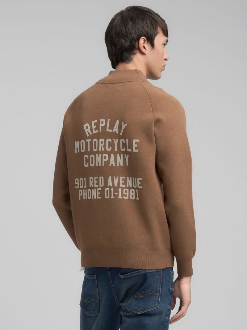 tobacco full zip sweat
