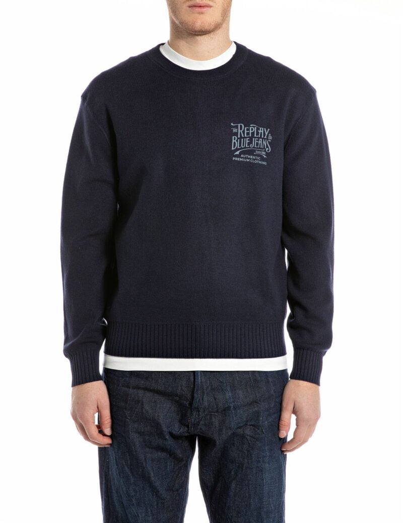 dark blue jeans knit