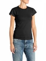 black cotton shirt sleeve t shirt