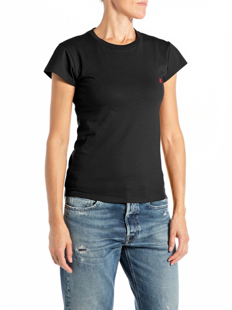 black cotton shirt sleeve t shirt