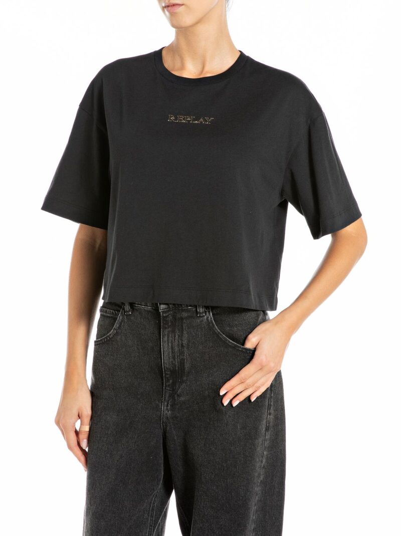 classic black crop top