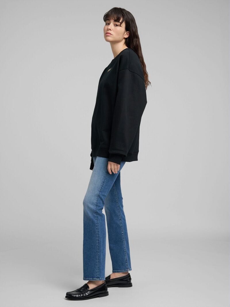 black cotton fleece sweatshirt (copy)