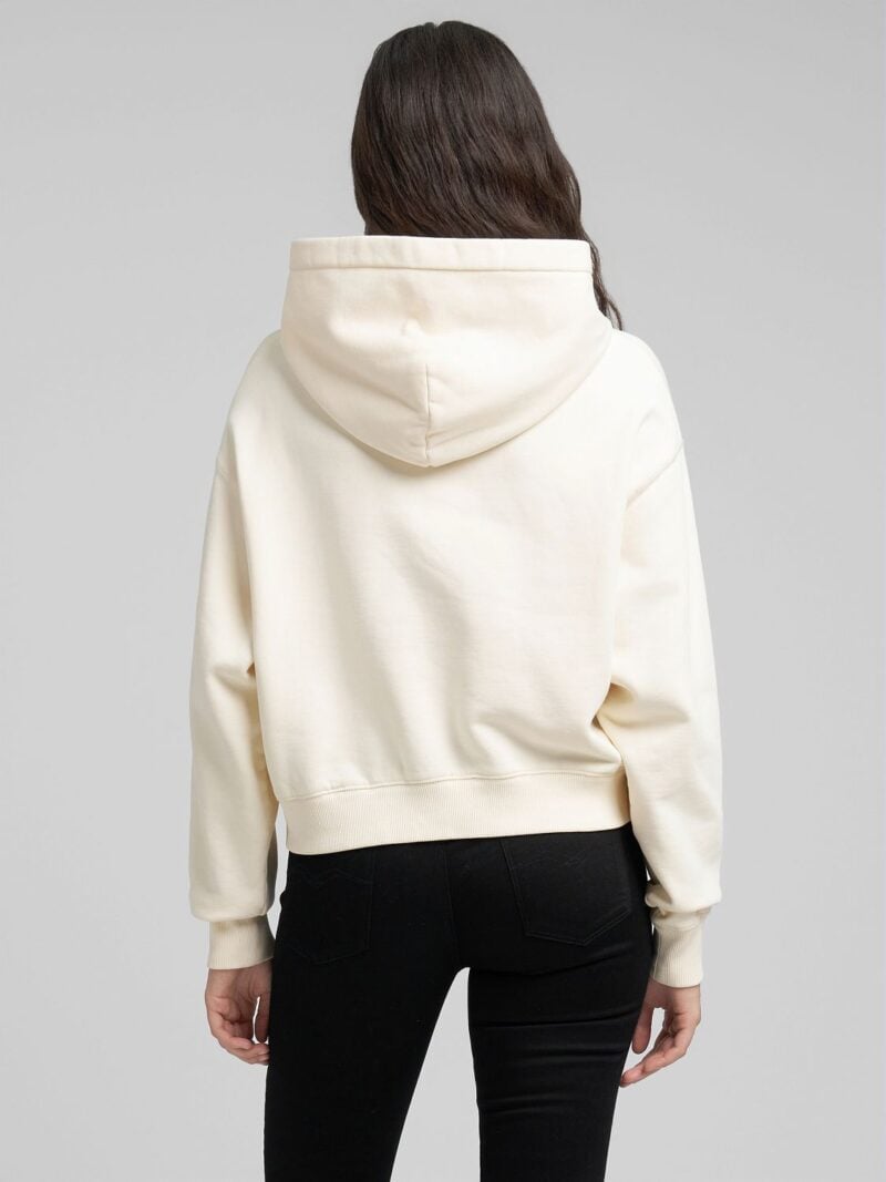 winter white graphic hoodie