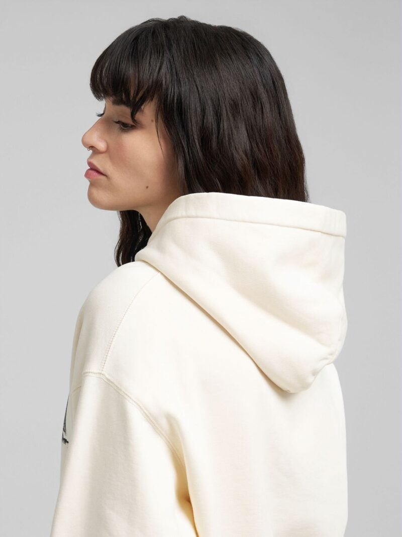 winter white graphic hoodie
