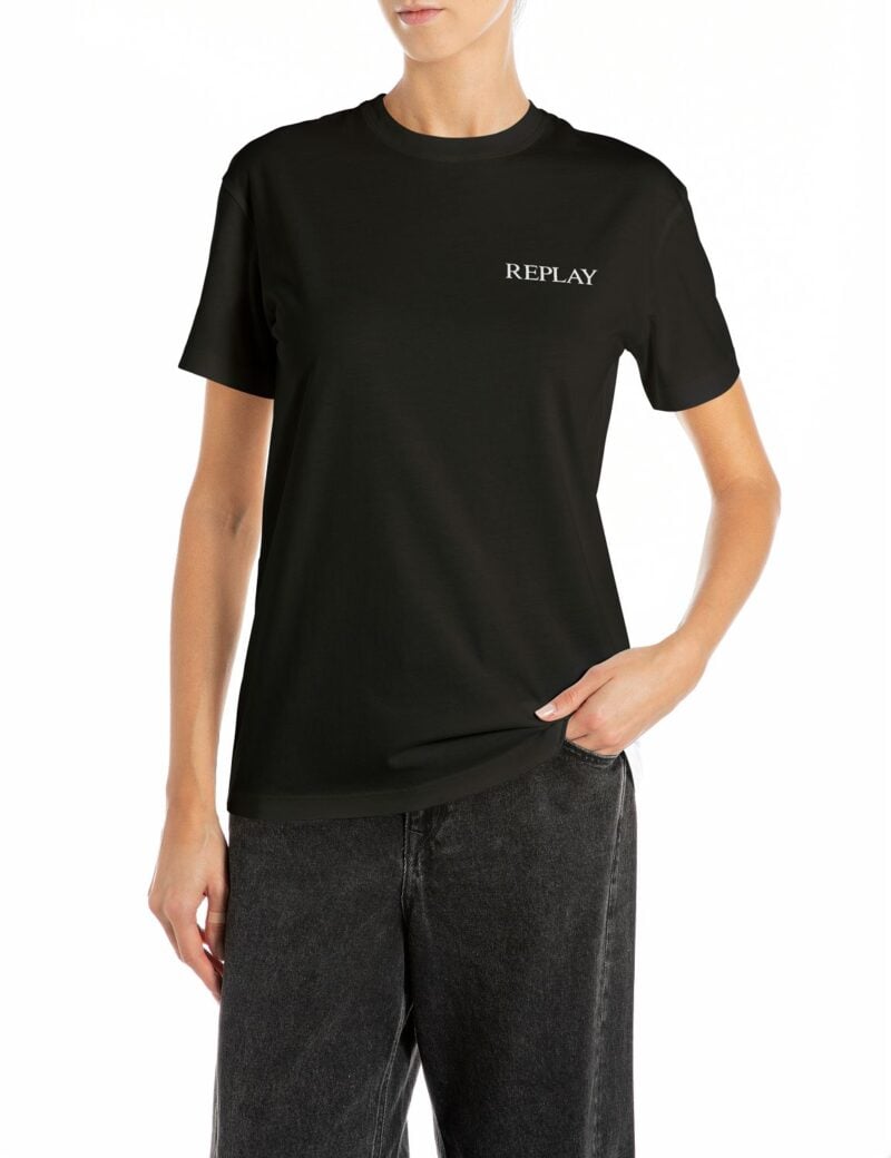 black jersey t shirt with lettering black jersey t shirt with lettering
