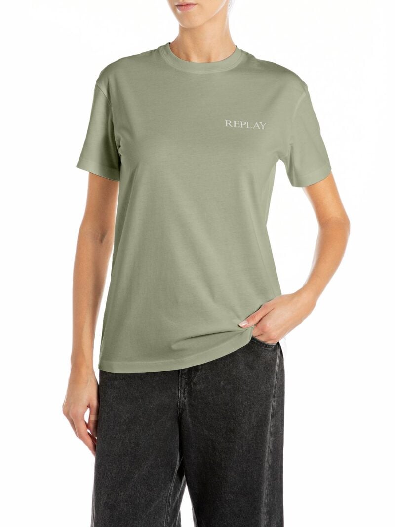 black jersey t shirt with lettering