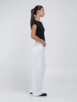 melja straight leg white denim
