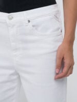 melja straight leg white denim