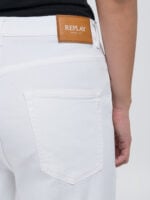 melja straight leg white denim