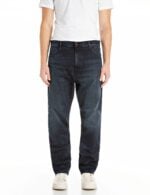 waine tapered fit dark blue jeans