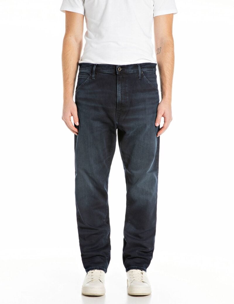 waine tapered fit dark blue jeans waine tapered fit dark blue jeans