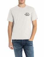 natural white pop badge polo
