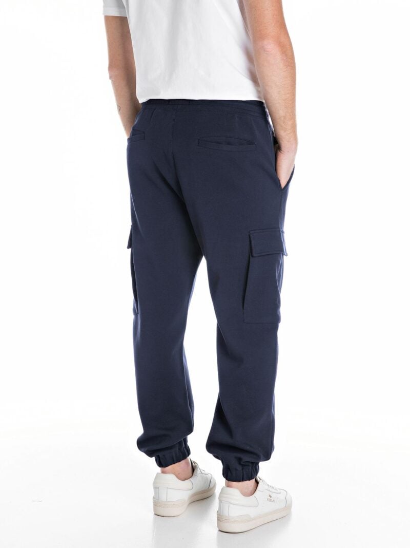 dark navy tech fleece cargo joggers
