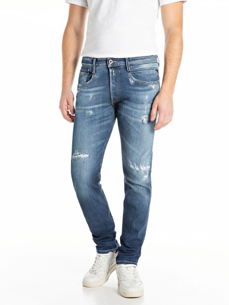 anbass slim fit medium blue denim