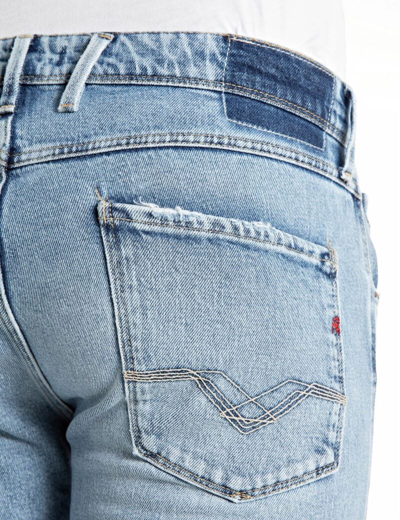 anbass slim fit 11 oz light blue comfort denim