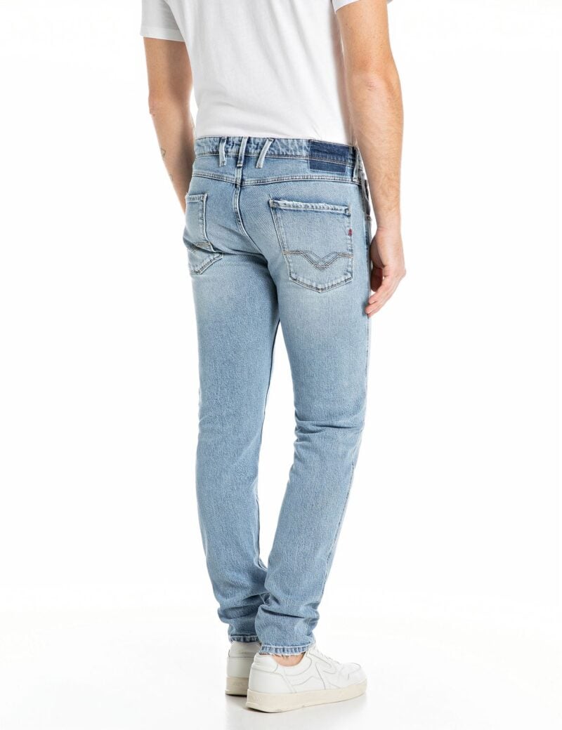 anbass slim fit 11 oz light blue comfort denim