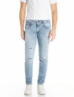anbass slim fit 11 oz light blue comfort denim