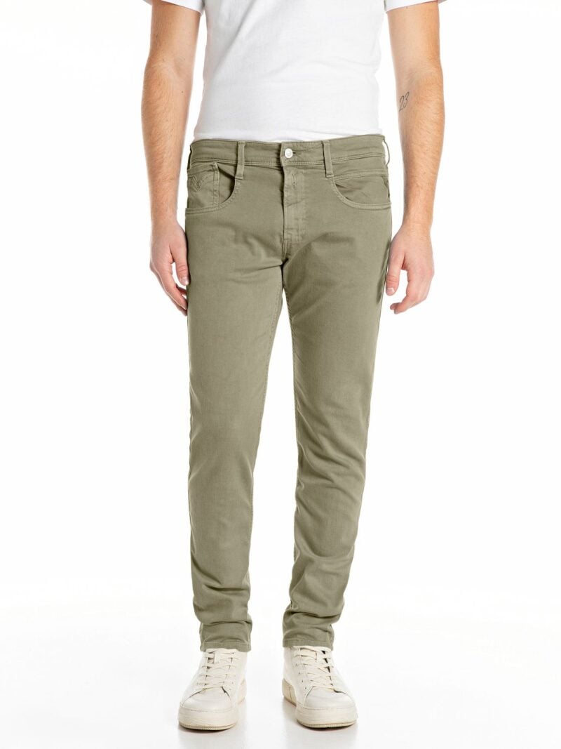 anbass slim fit 9.5oz light military stretch bull denim