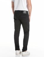 anbass slim fit power stretch black modal denim