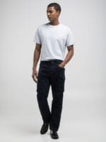 joe comfort cotton twill dark navy trousers