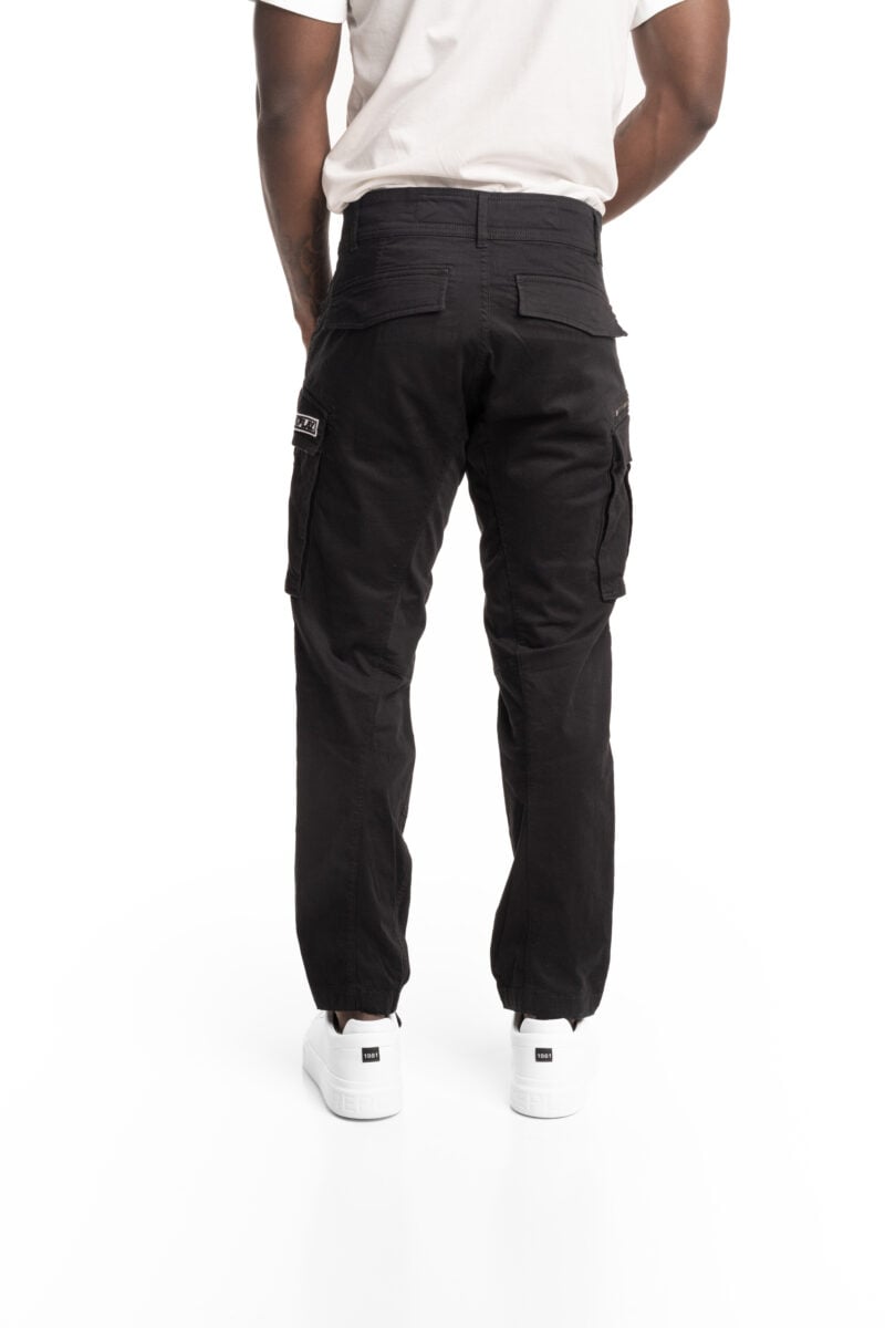 pop badge black cargo pants