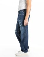 m9zero1 straight fit dark blue denim