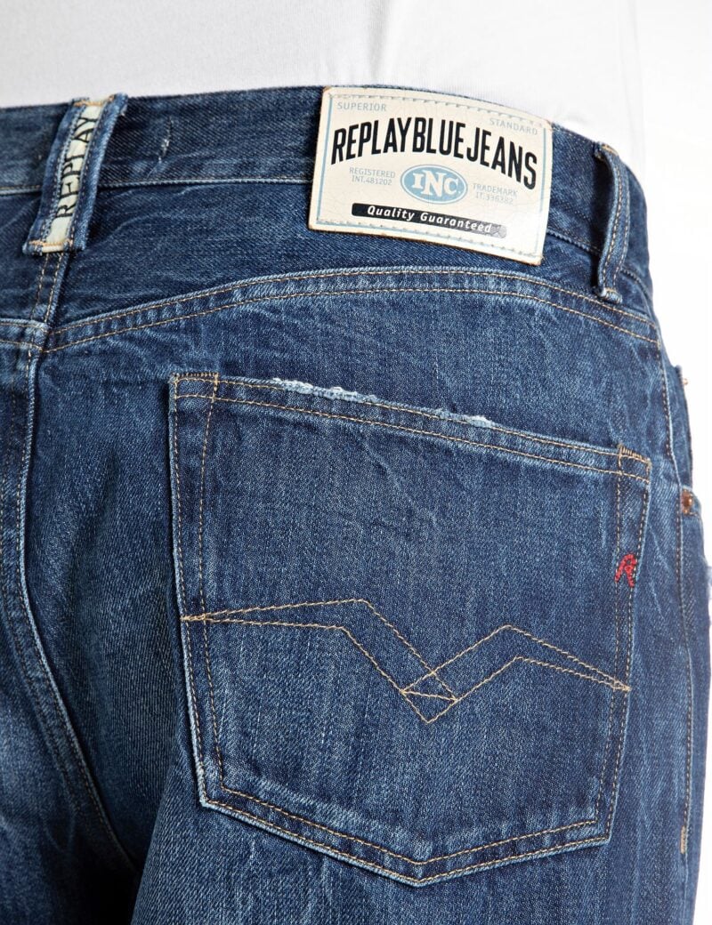 m9zero1 straight fit dark blue denim