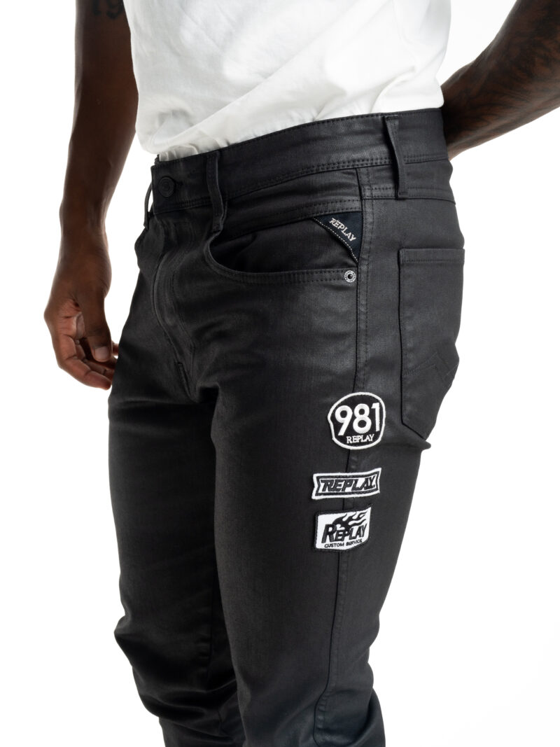 bronny super slim wax coated denim