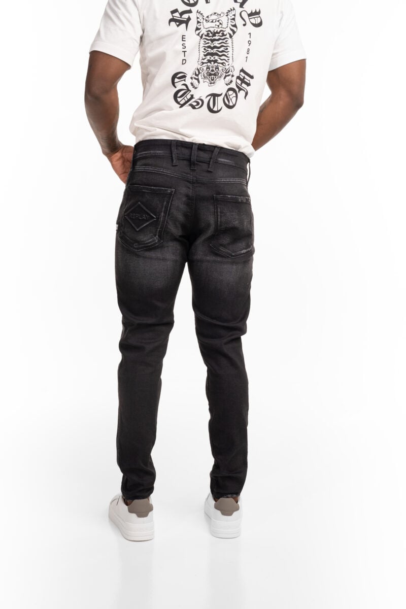 bronny 10.5 oz black declave power stretch denim