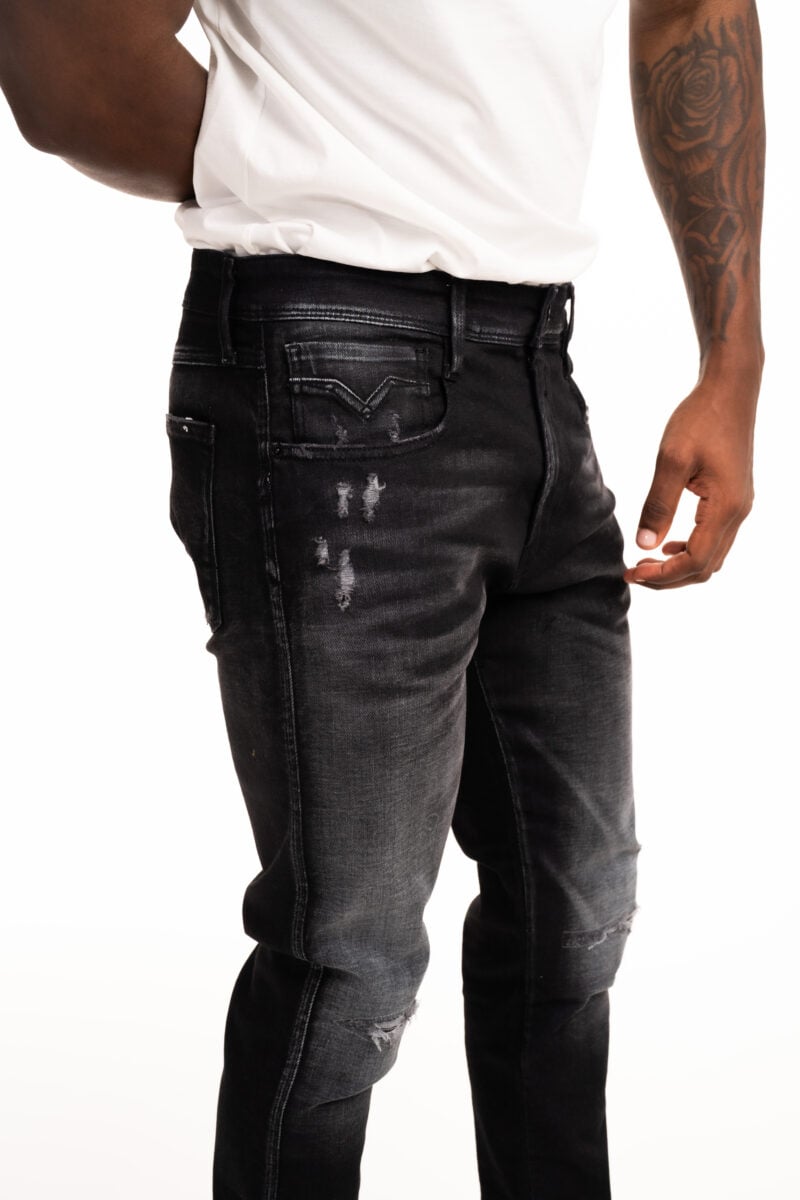 bronny 10.5 oz black declave power stretch denim