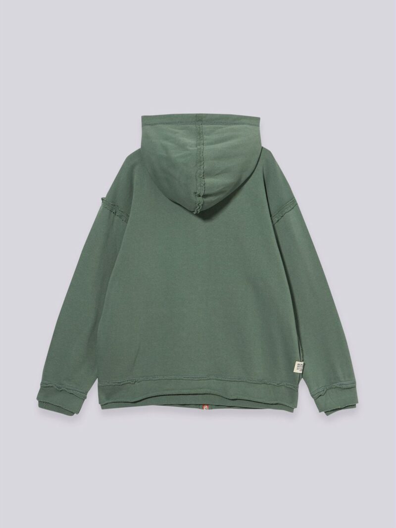 distressed zip up hoody