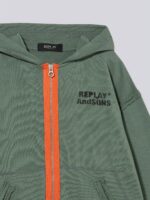 distressed zip up hoody