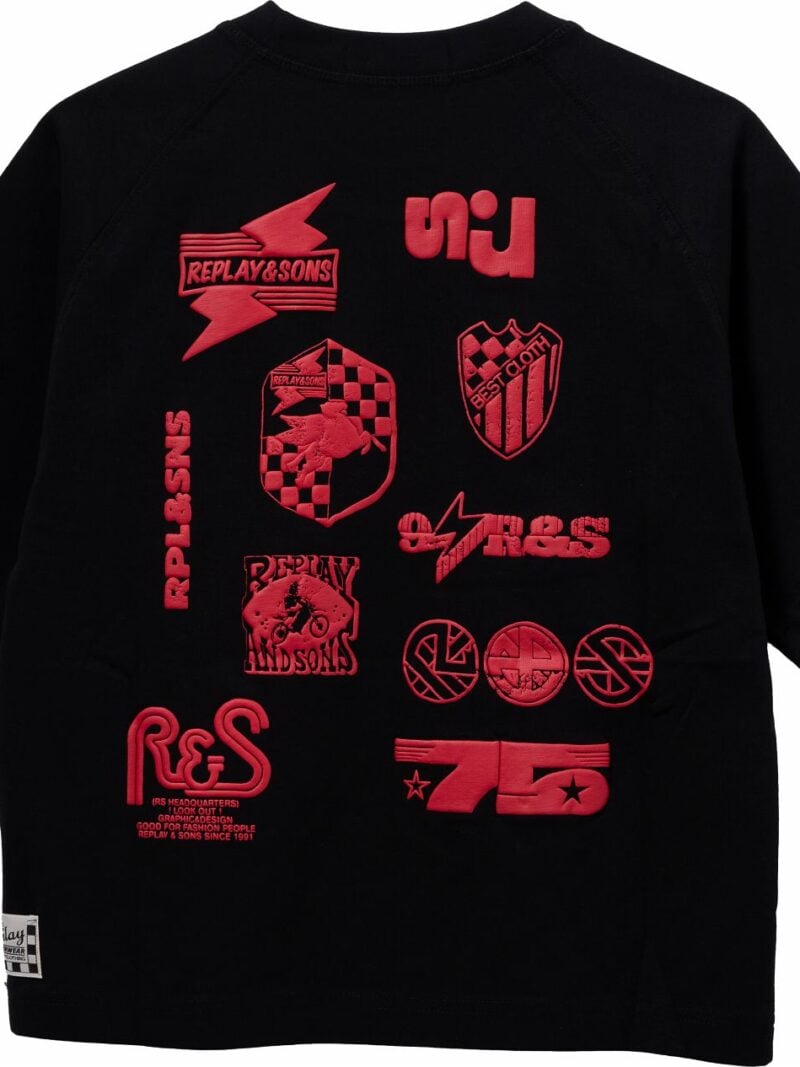 t shirt with patches and print (copy)