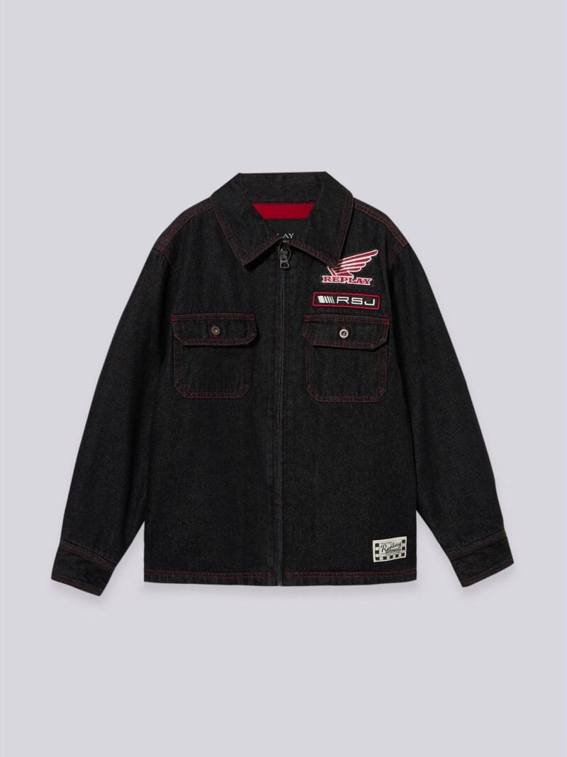 denim jacket with patches