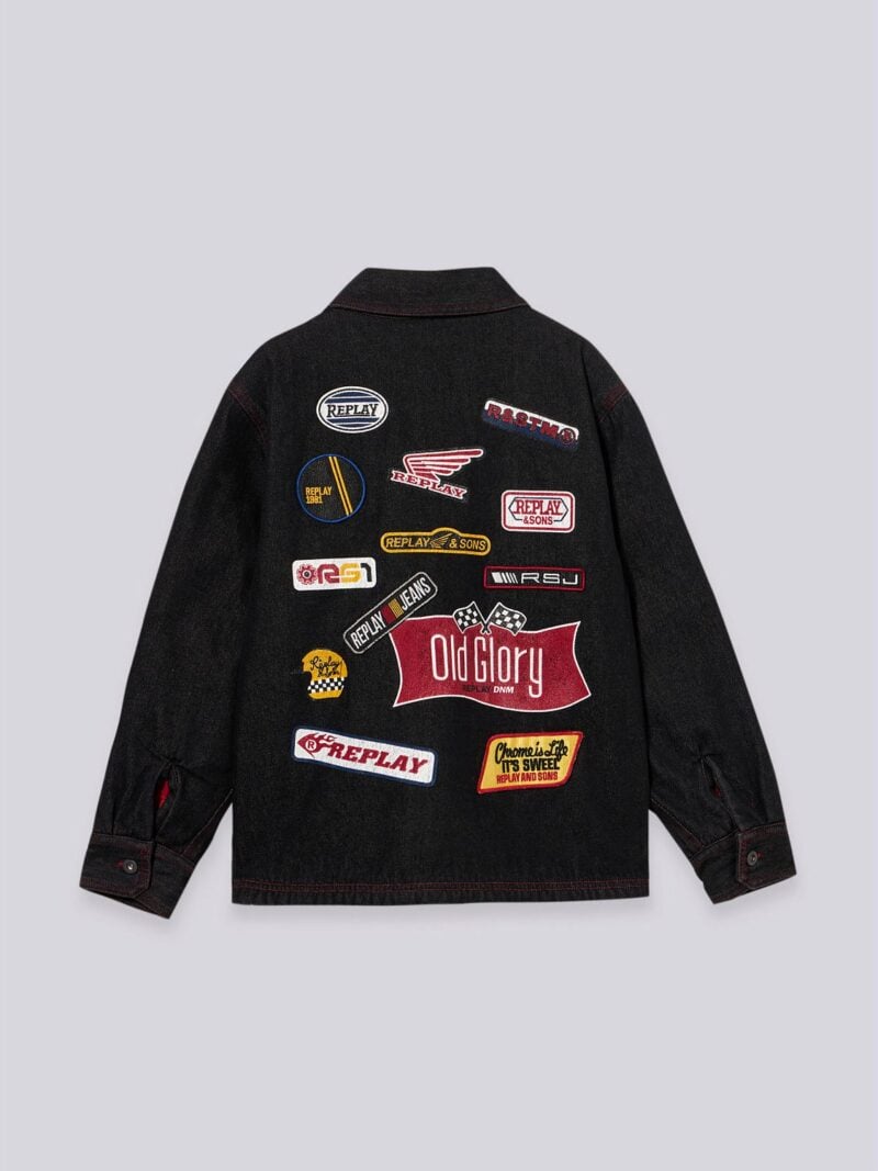 denim jacket with patches