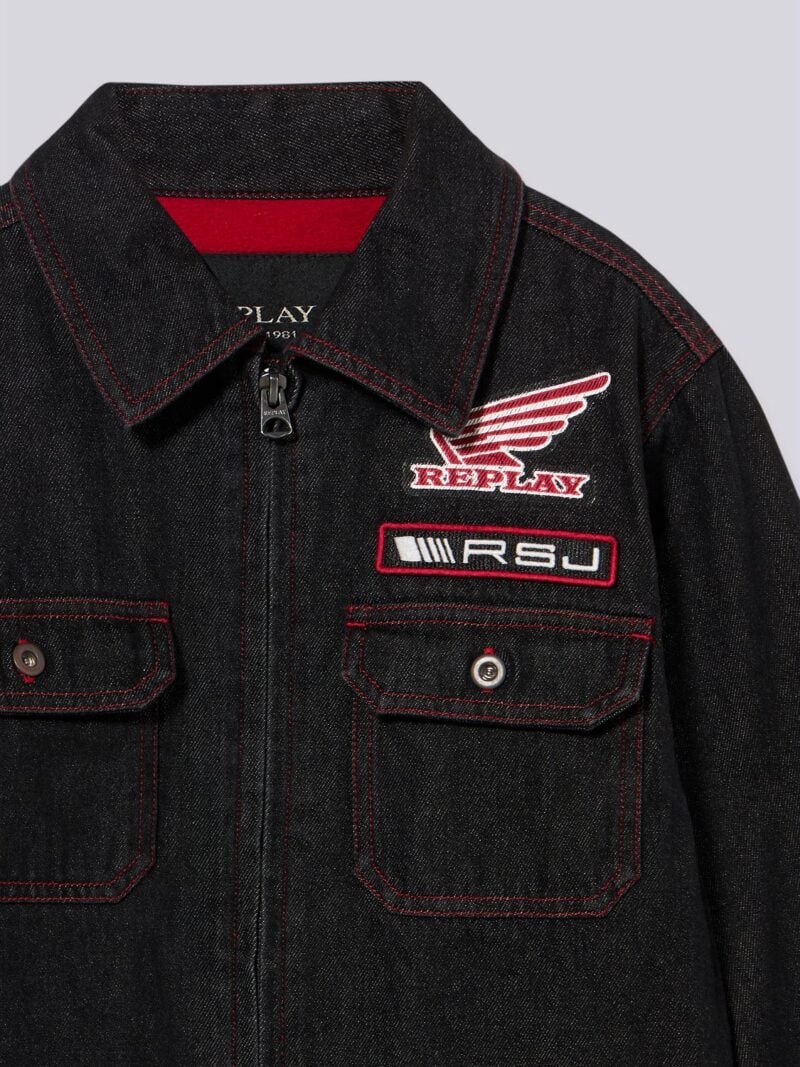 denim jacket with patches