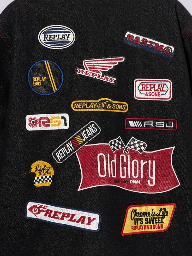 denim jacket with patches