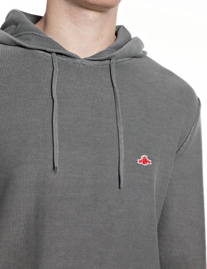 knitted cotton hoodie
