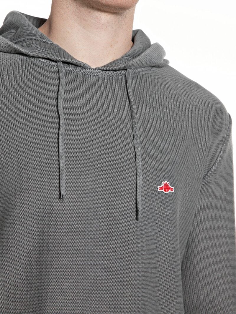 knitted cotton hoodie