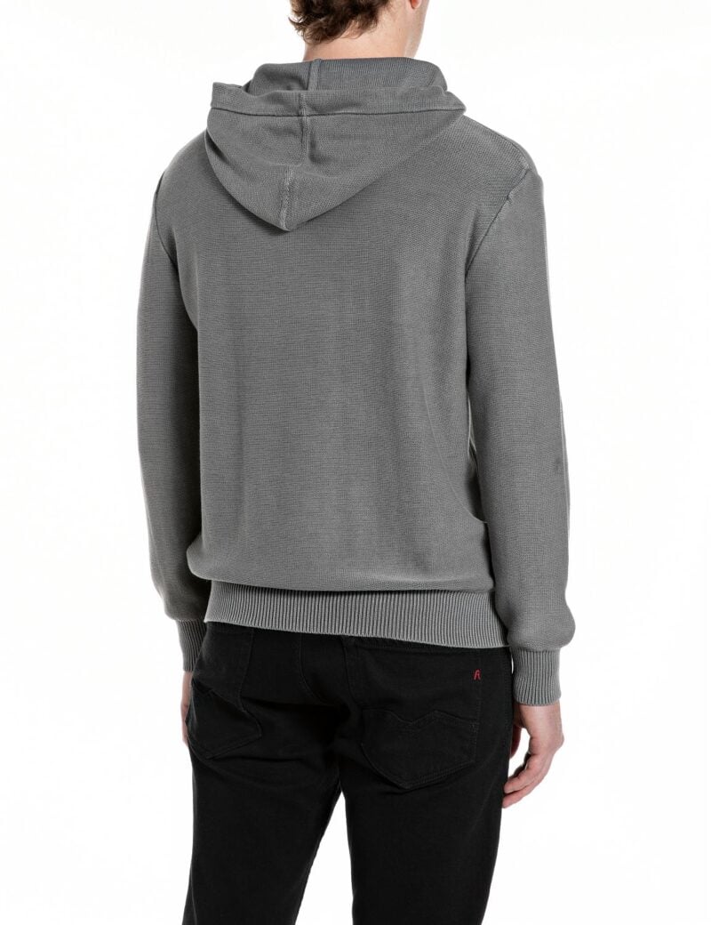 knitted cotton hoodie