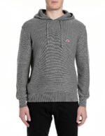 knitted cotton hoodie