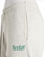 wide leg g.dyed bleached cotton fleece pants