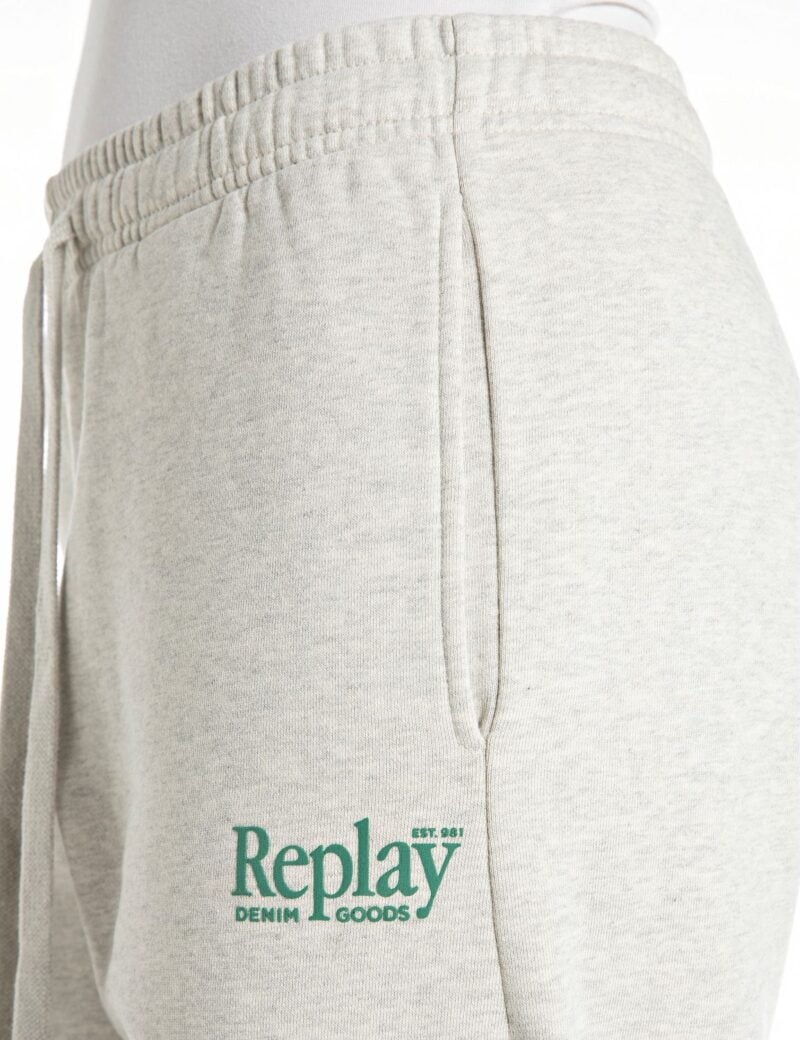 wide leg g.dyed bleached cotton fleece pants