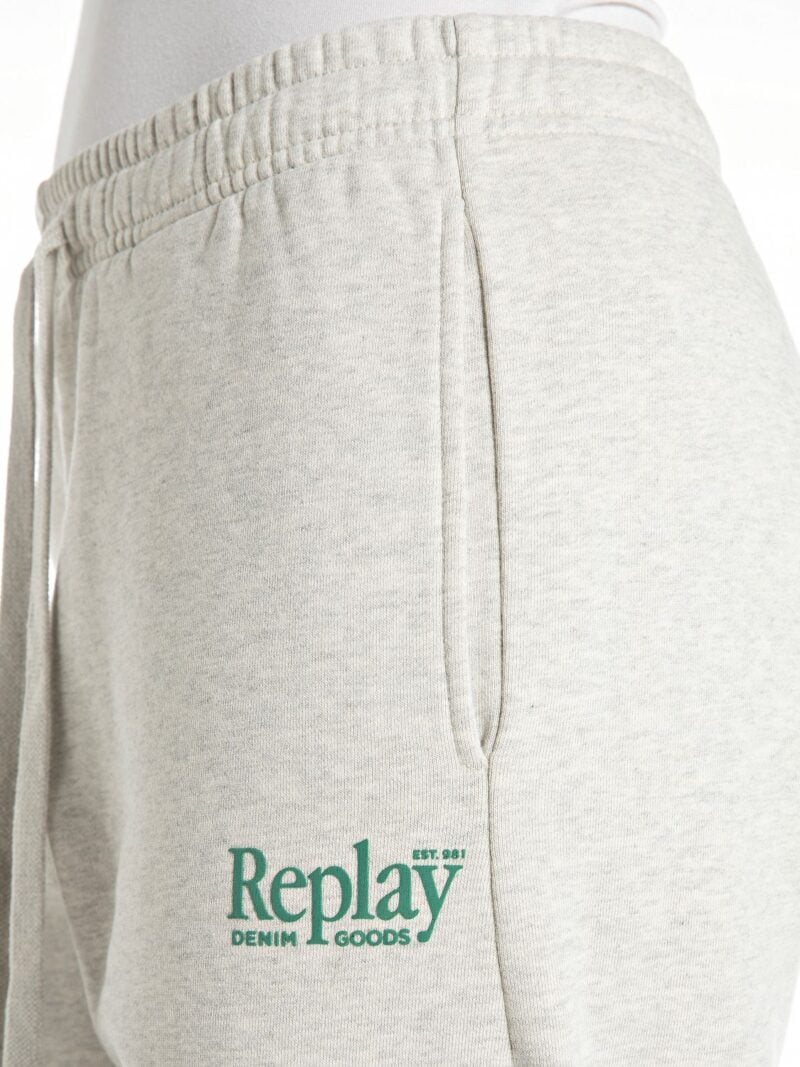 wide leg g.dyed bleached cotton fleece pants