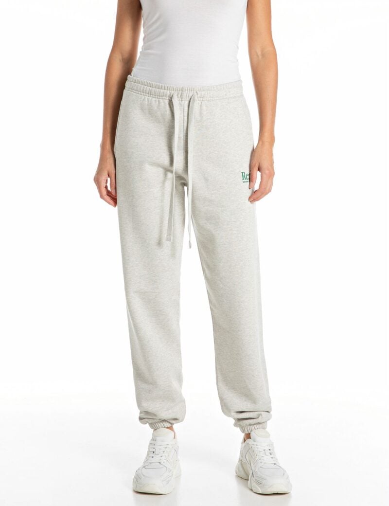 wide leg g.dyed bleached cotton fleece pants