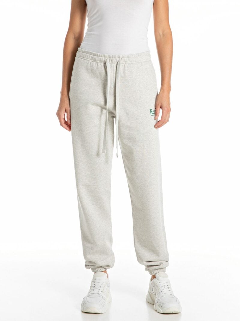 wide leg g.dyed bleached cotton fleece pants