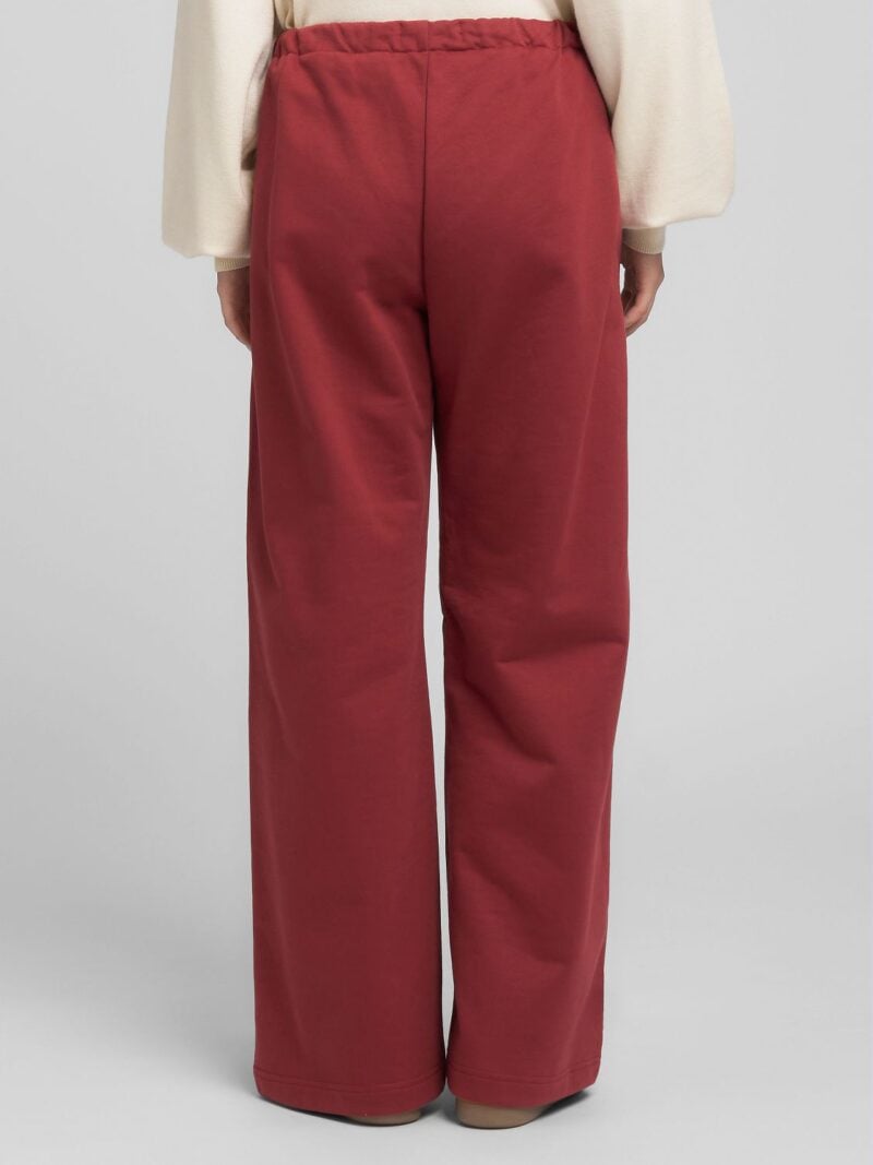 wide leg g.dyed bleached cotton fleece pants