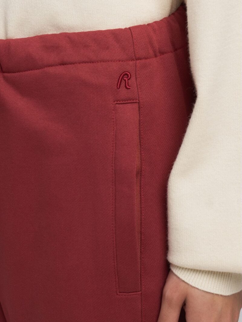 wide leg g.dyed bleached cotton fleece pants