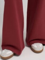 wide leg g.dyed bleached cotton fleece pants