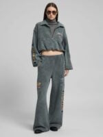 cotton dyed teddy pants